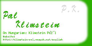 pal klimstein business card